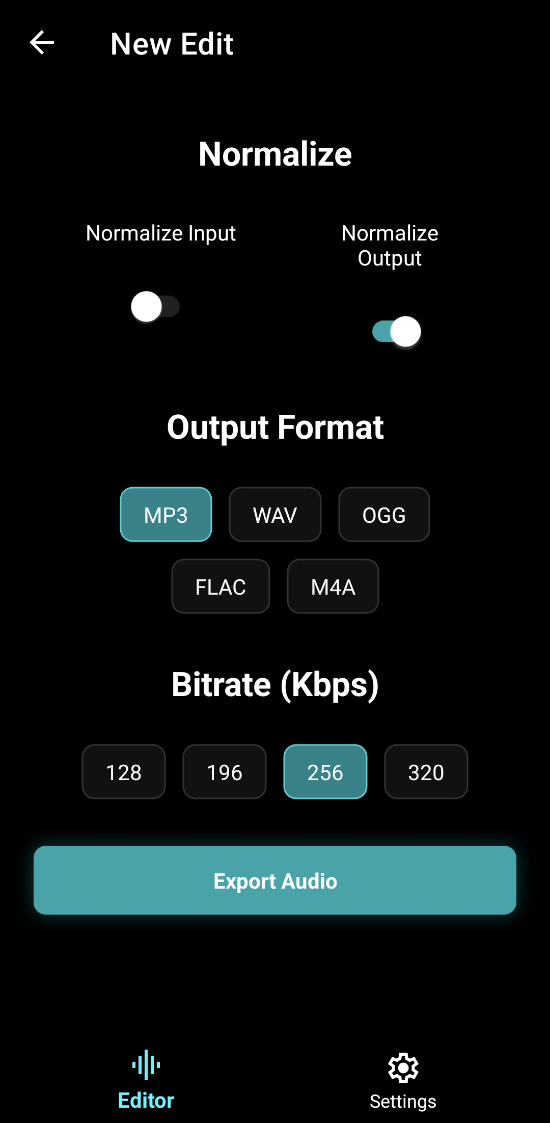 High-fidelity music exporter: Convert tracks to MP3 320kbps, WAV, FLAC, OGG, M4A without losing quality.